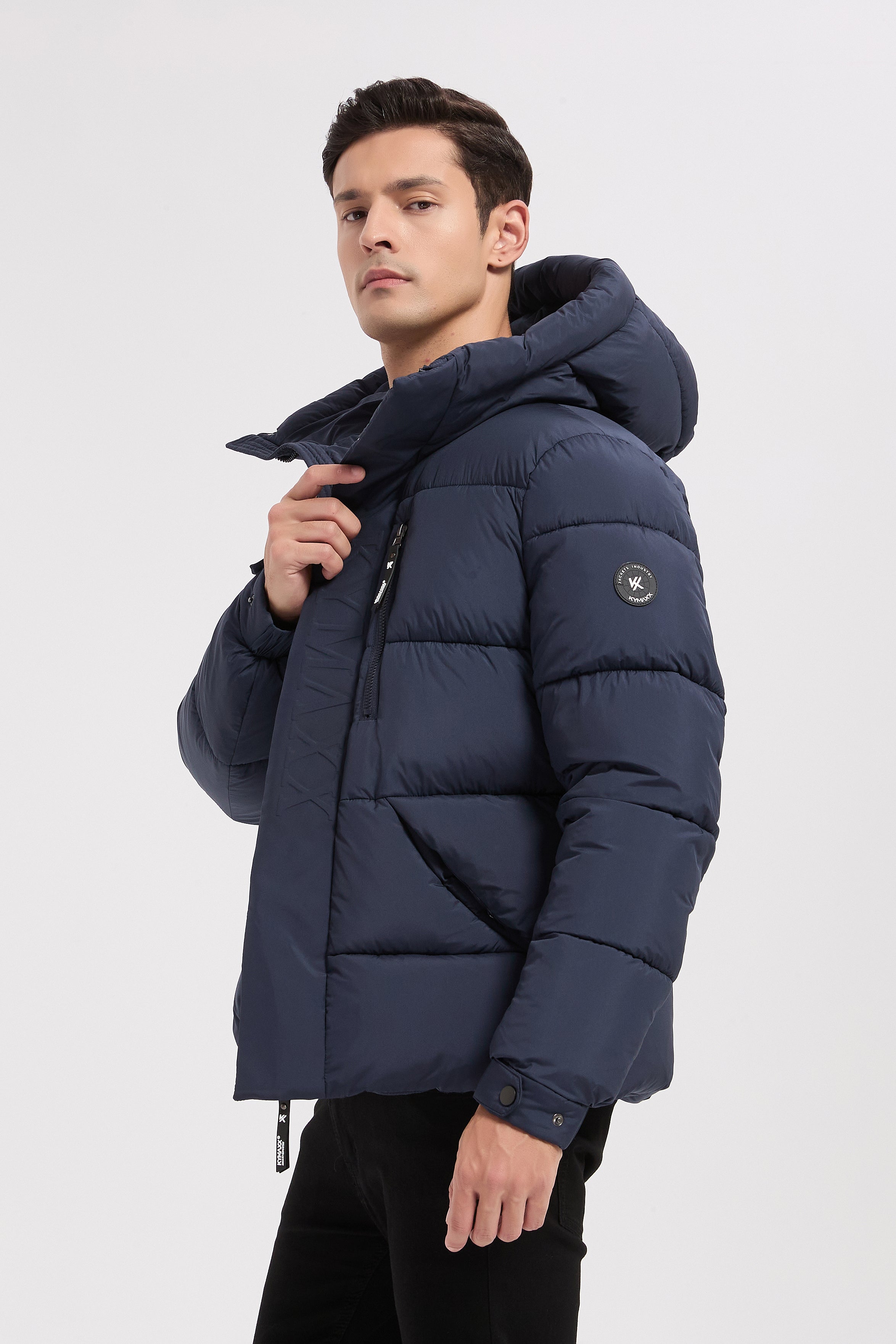 Doudoune bleu foncé homme à capuche EUGÈNE