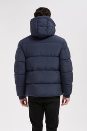 Doudoune bleu foncé homme à capuche EUGÈNE