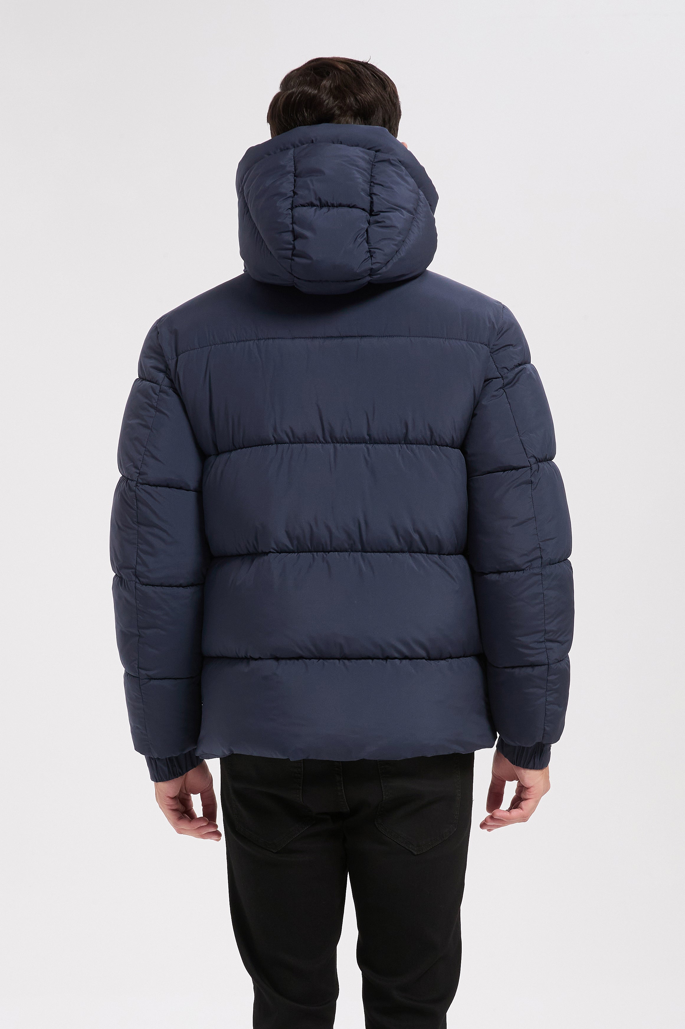 Doudoune bleu foncé homme à capuche EUGÈNE