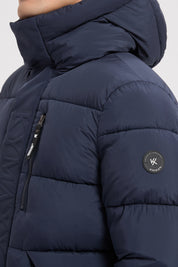 Doudoune bleu foncé homme à capuche EUGÈNE