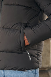 Doudoune noir homme à capuche FRANCK