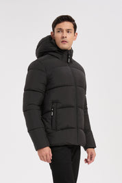 Doudoune noir homme à capuche FRANCK