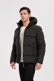 Doudoune noir homme à capuche FRANCK