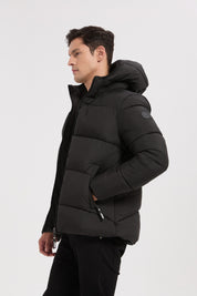 Doudoune noir homme à capuche FRANCK