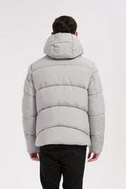 Doudoune gris clair homme à capuche FRANCK