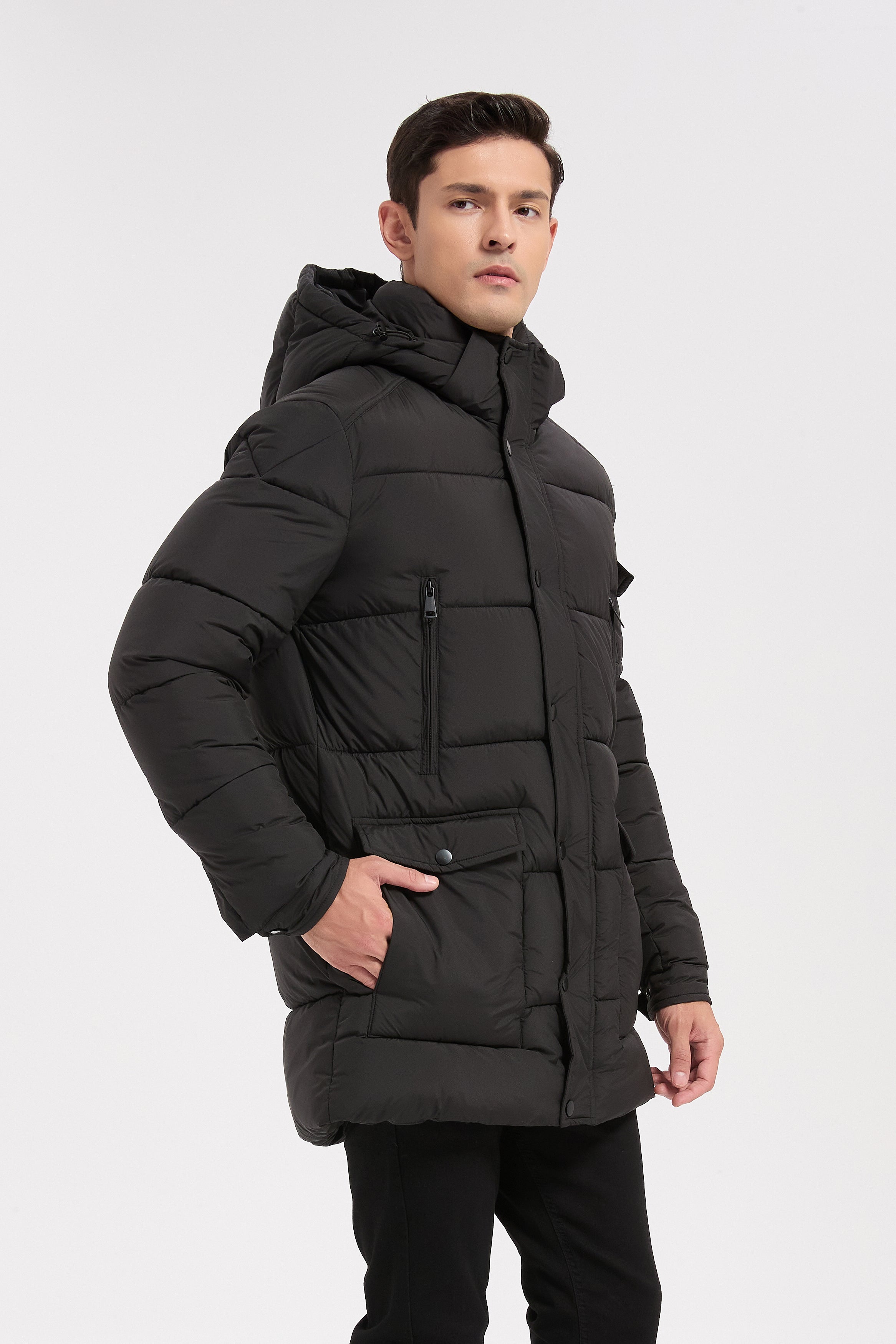 Doudoune noir homme à capuche GÉRARD