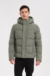 Doudoune vert homme à capuche HENRI
