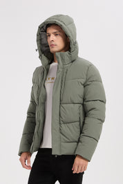 Doudoune vert homme à capuche HENRI