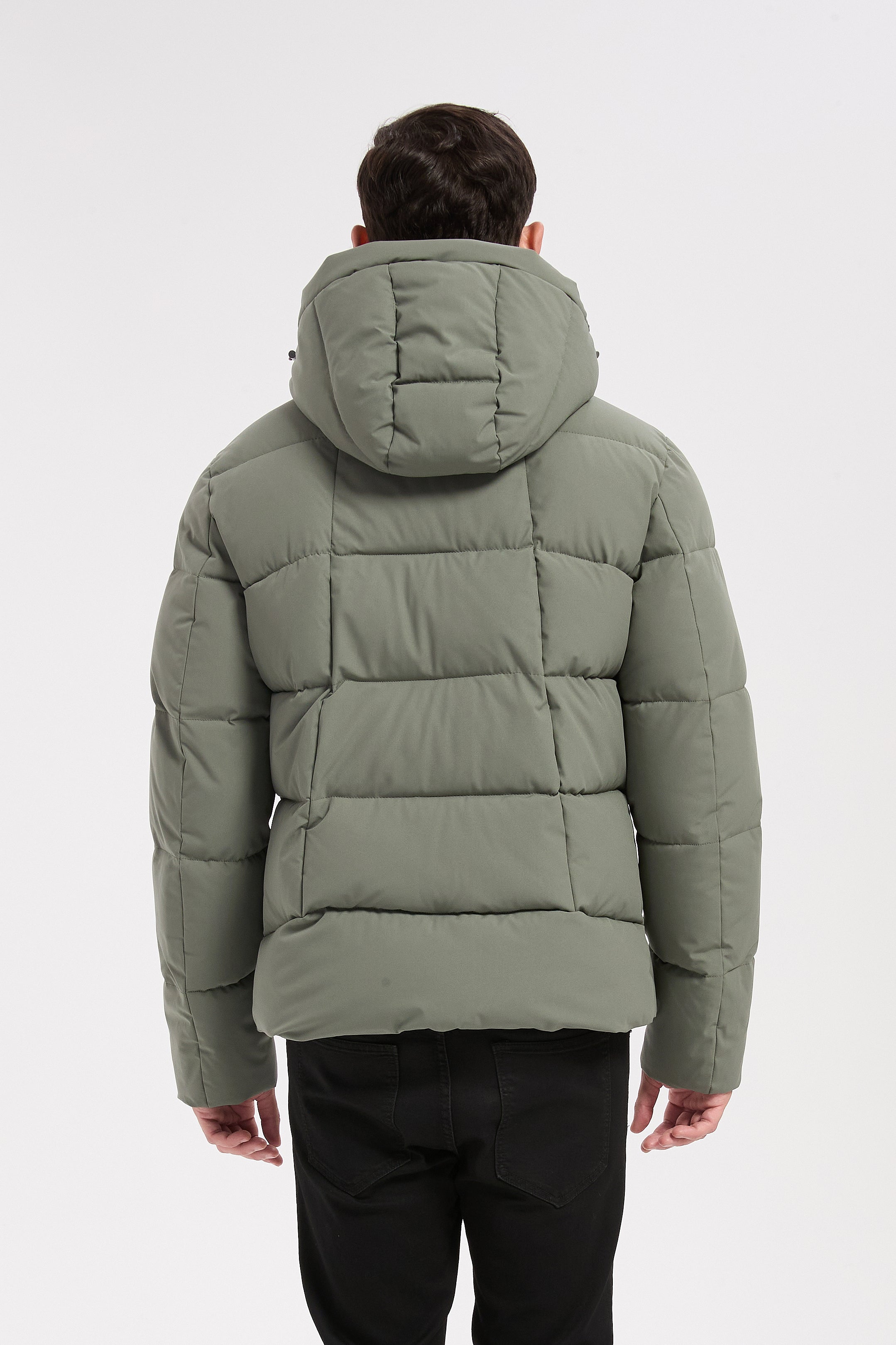 Doudoune vert homme à capuche HENRI