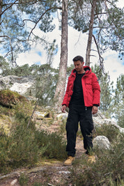 Parka rouge homme à capuche GILBERT