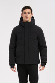 Parka noir homme à capuche GILBERT