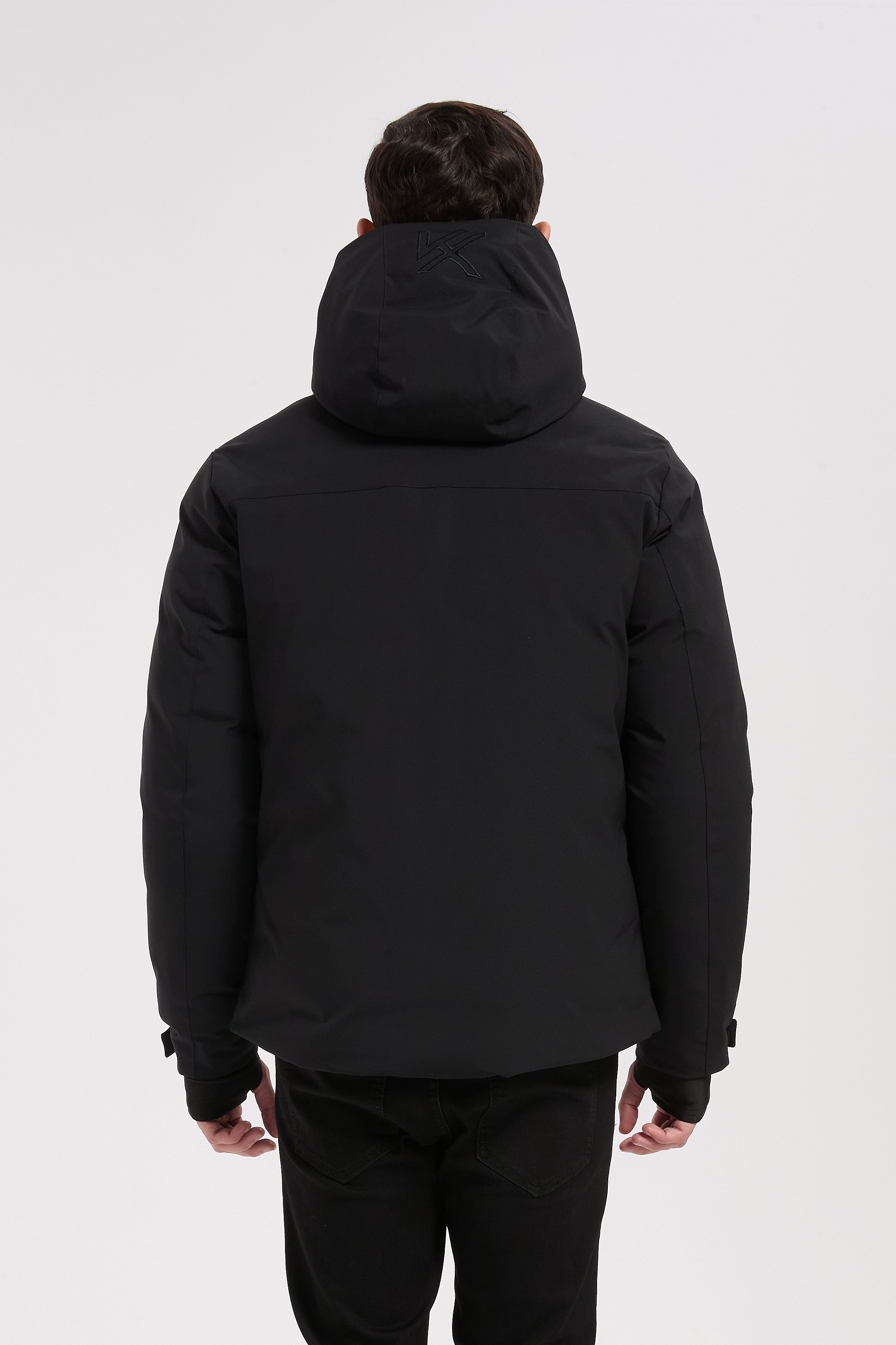 Parka noir homme à capuche GILBERT