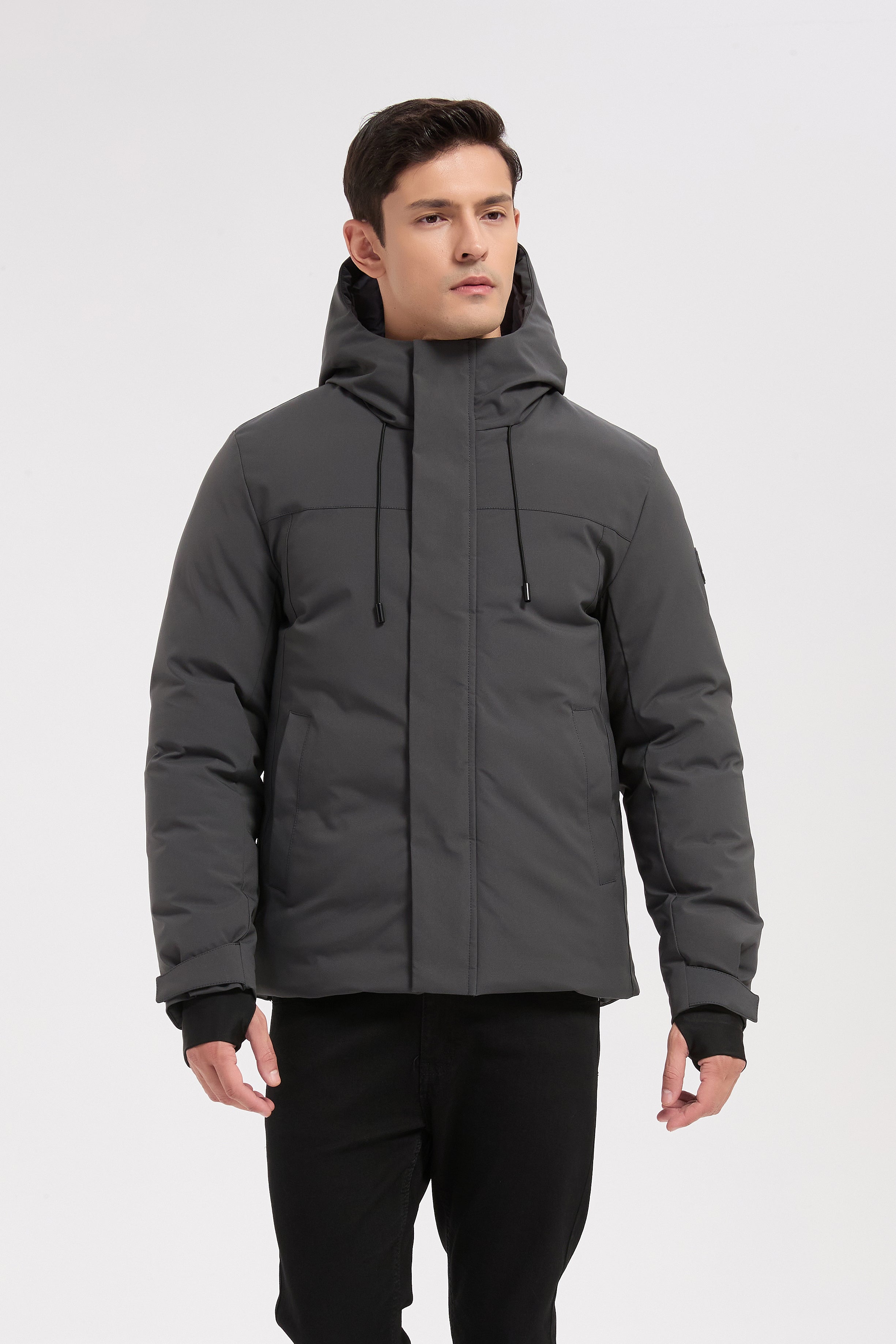 Parka gris homme à capuche GILBERT