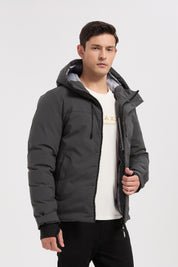 Parka gris homme à capuche GILBERT