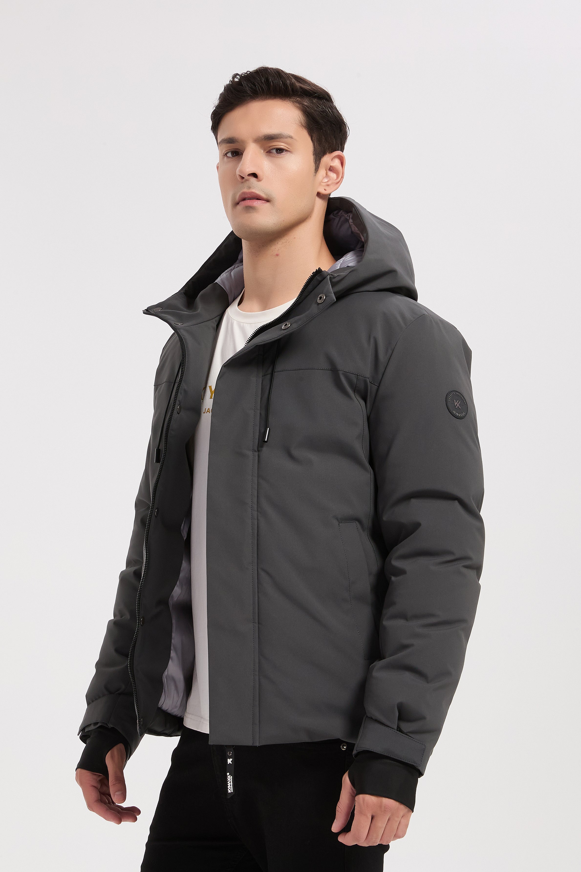 Parka gris homme à capuche GILBERT
