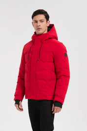Parka rouge homme à capuche GILBERT
