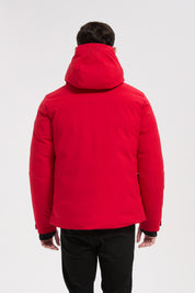 Parka rouge homme à capuche GILBERT