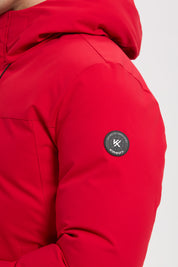 Parka rouge homme à capuche GILBERT
