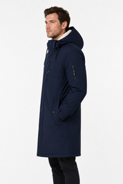 Parka longue bleu marine LAUNAY