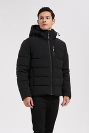 Doudoune noir homme à capuche GILLES