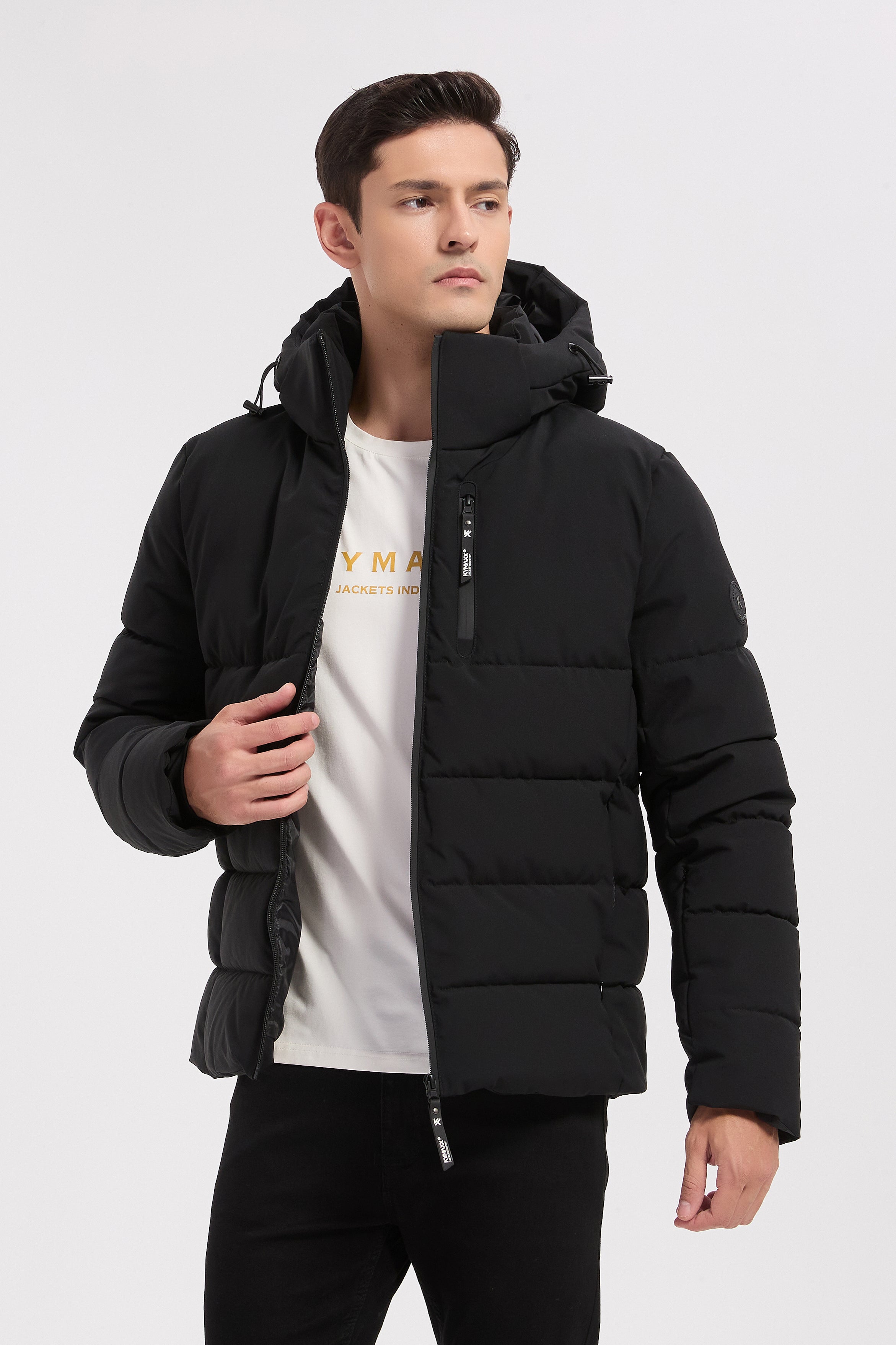 Doudoune noir homme à capuche GILLES