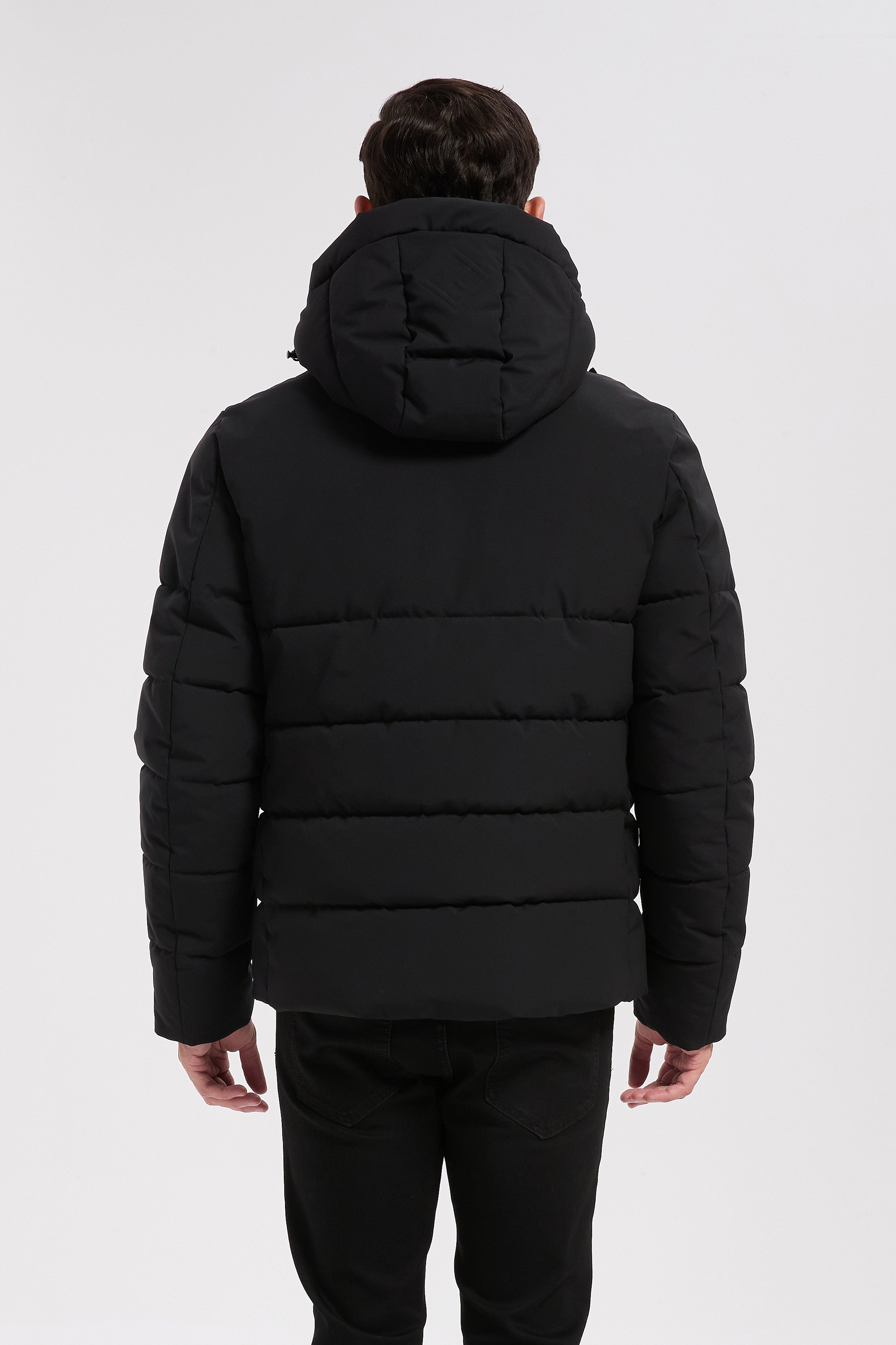 Doudoune noir homme à capuche GILLES