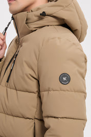 Doudoune beige homme à capuche GILLES