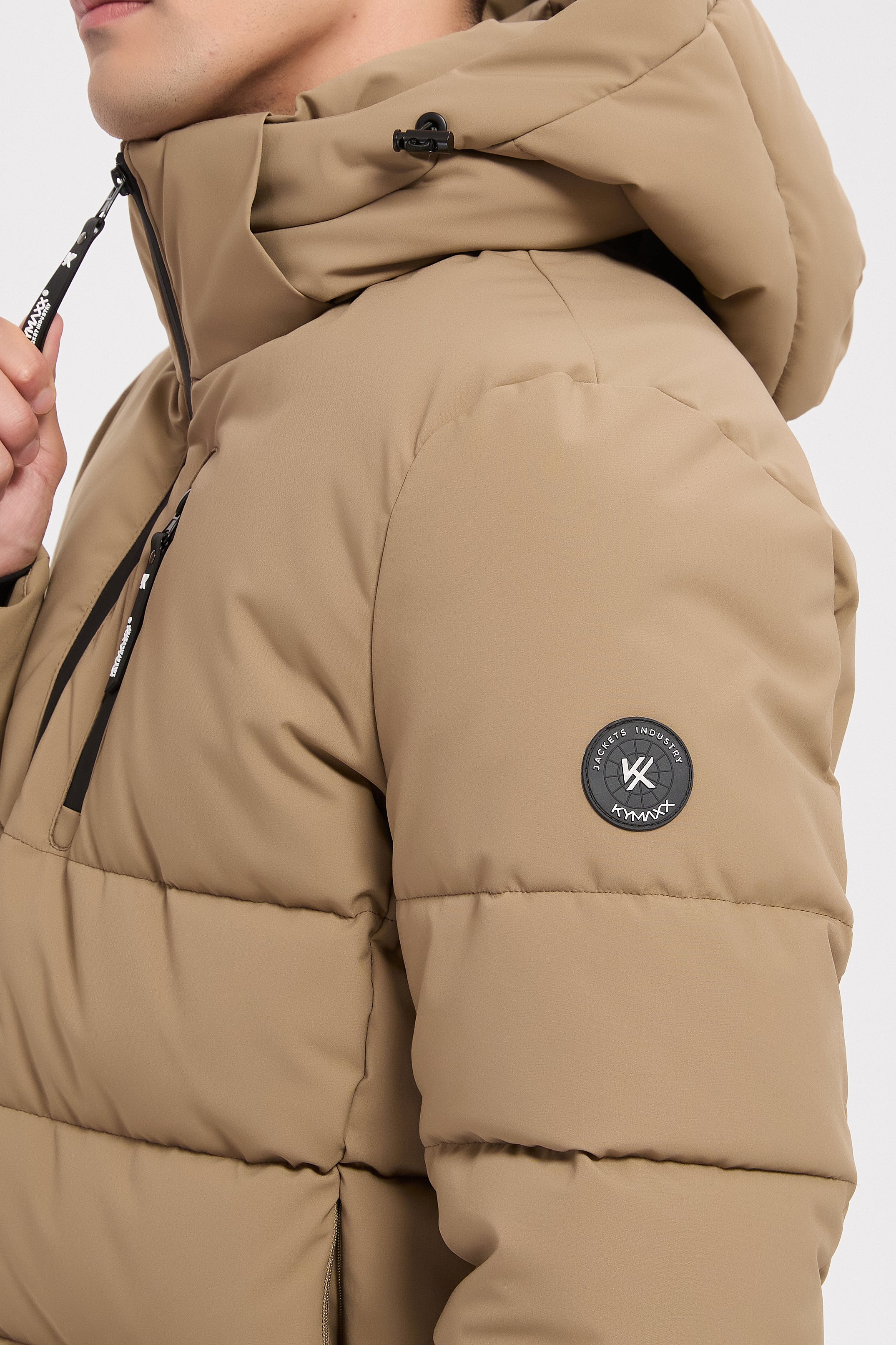 Doudoune beige homme à capuche GILLES