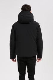 Doudoune courte noir à capuche CAMBELL