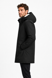 Parka longue noire doublée sherpa JOHNSTON
