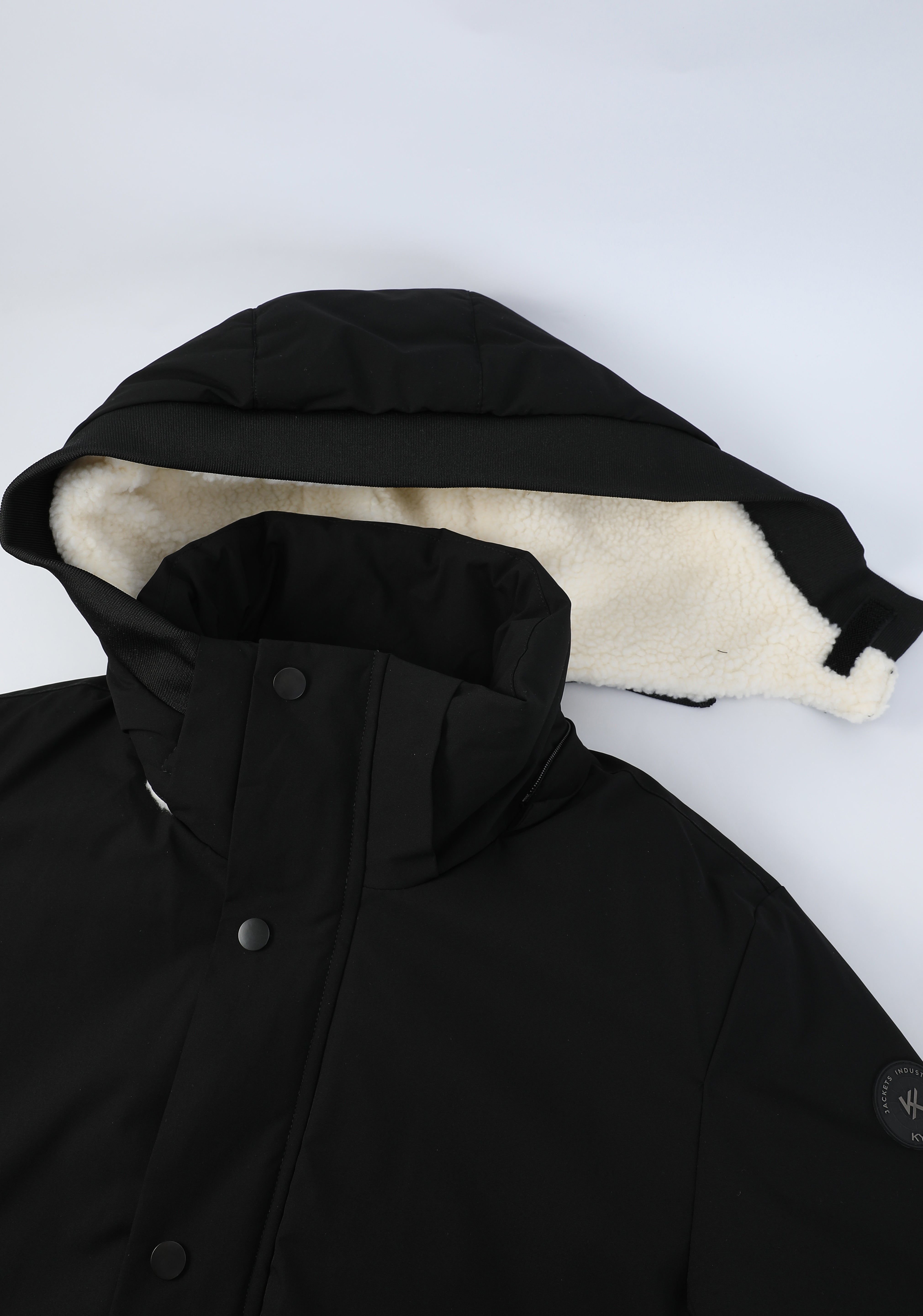 Parka longue noire doublée sherpa JOHNSTON