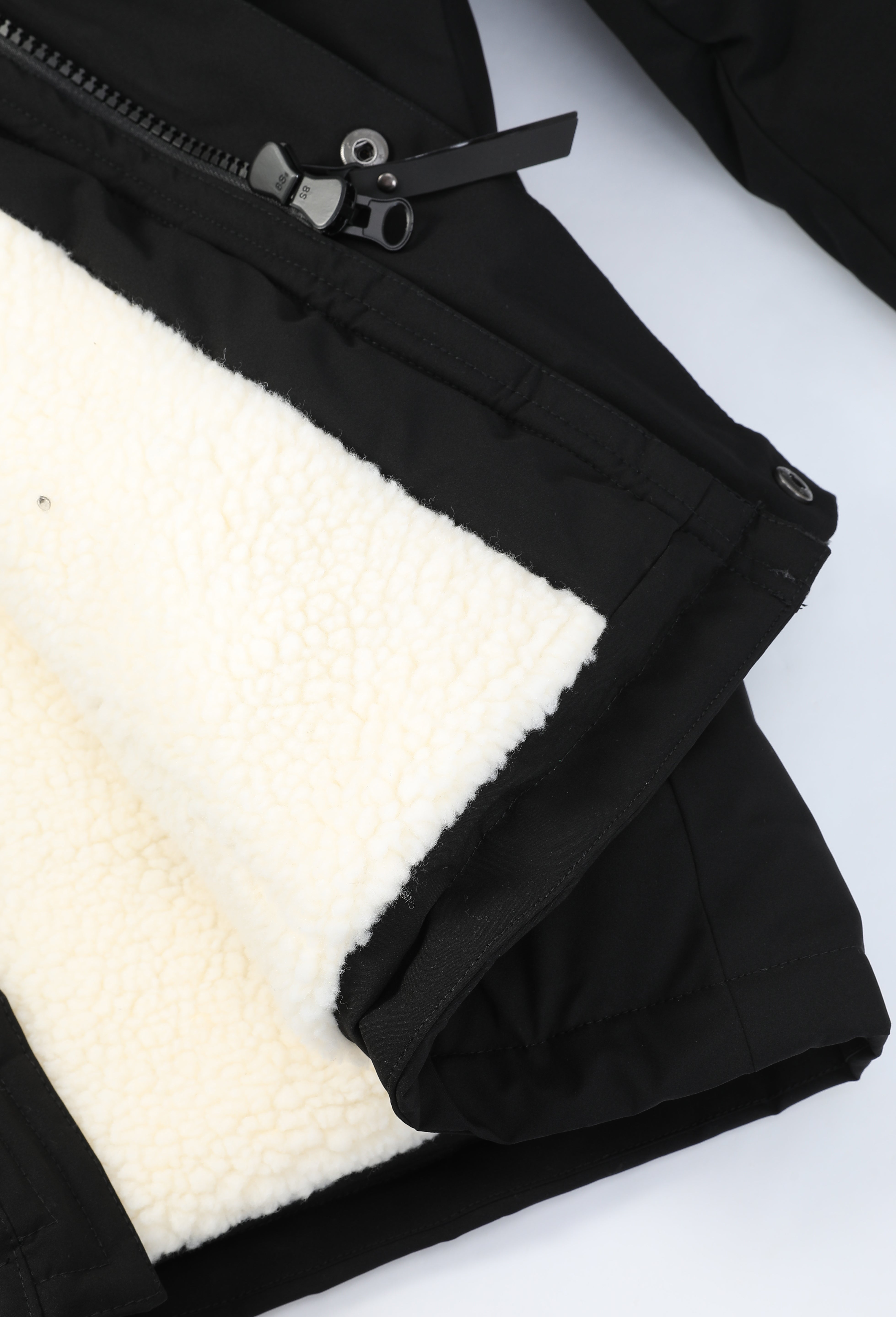 Parka longue noire doublée sherpa JOHNSTON
