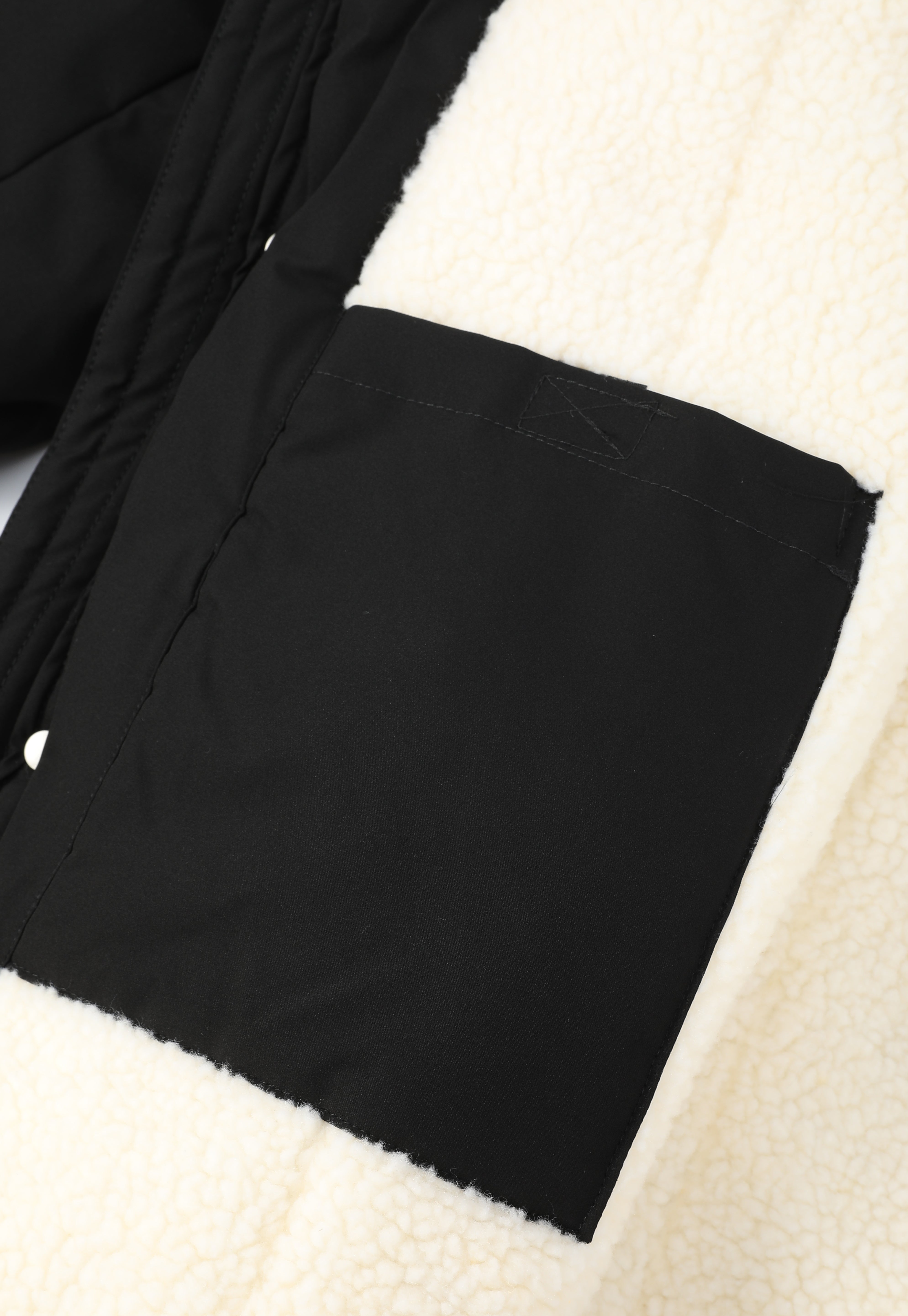 Parka longue noire doublée sherpa JOHNSTON