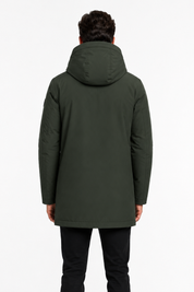 Parka longue vert foncé doublée sherpa JOHNSTON