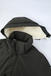 Parka longue vert foncé doublée sherpa JOHNSTON