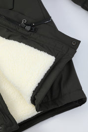 Parka longue vert foncé doublée sherpa JOHNSTON