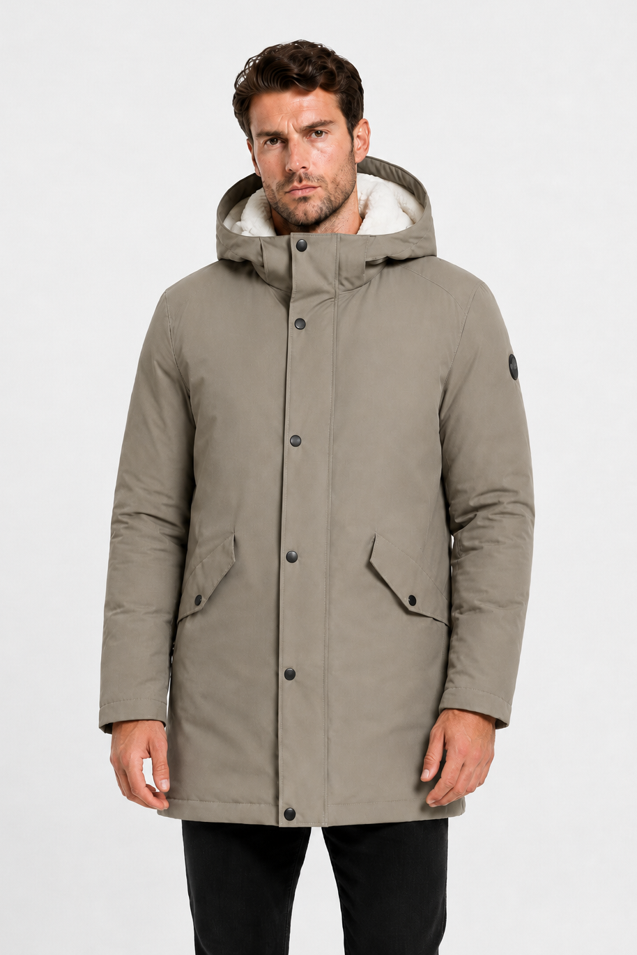 Parka longue beige doublée sherpa JOHNSTON