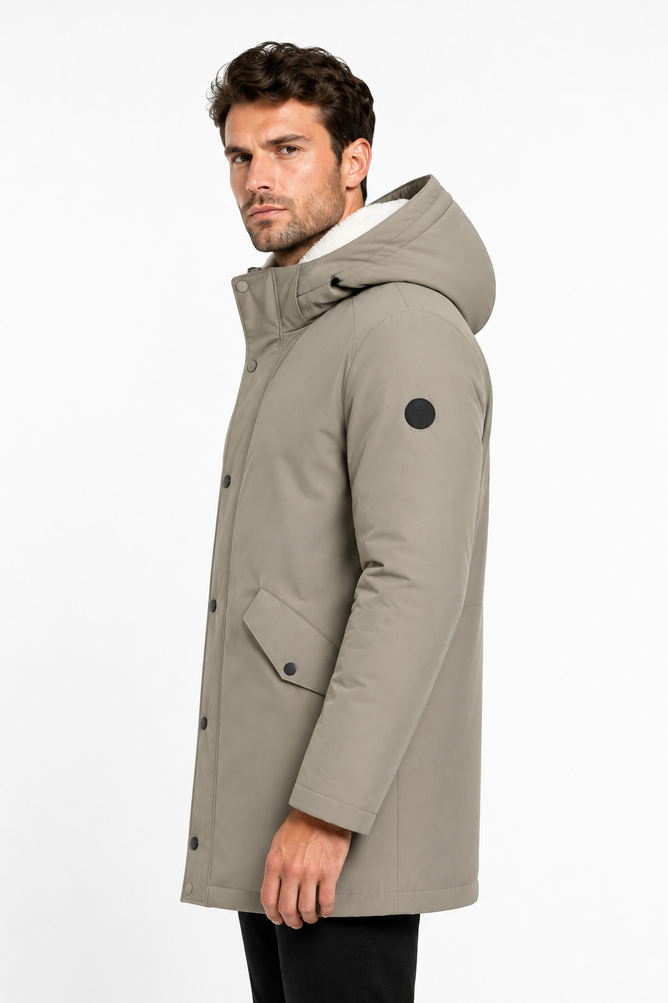 Parka longue beige doublée sherpa JOHNSTON
