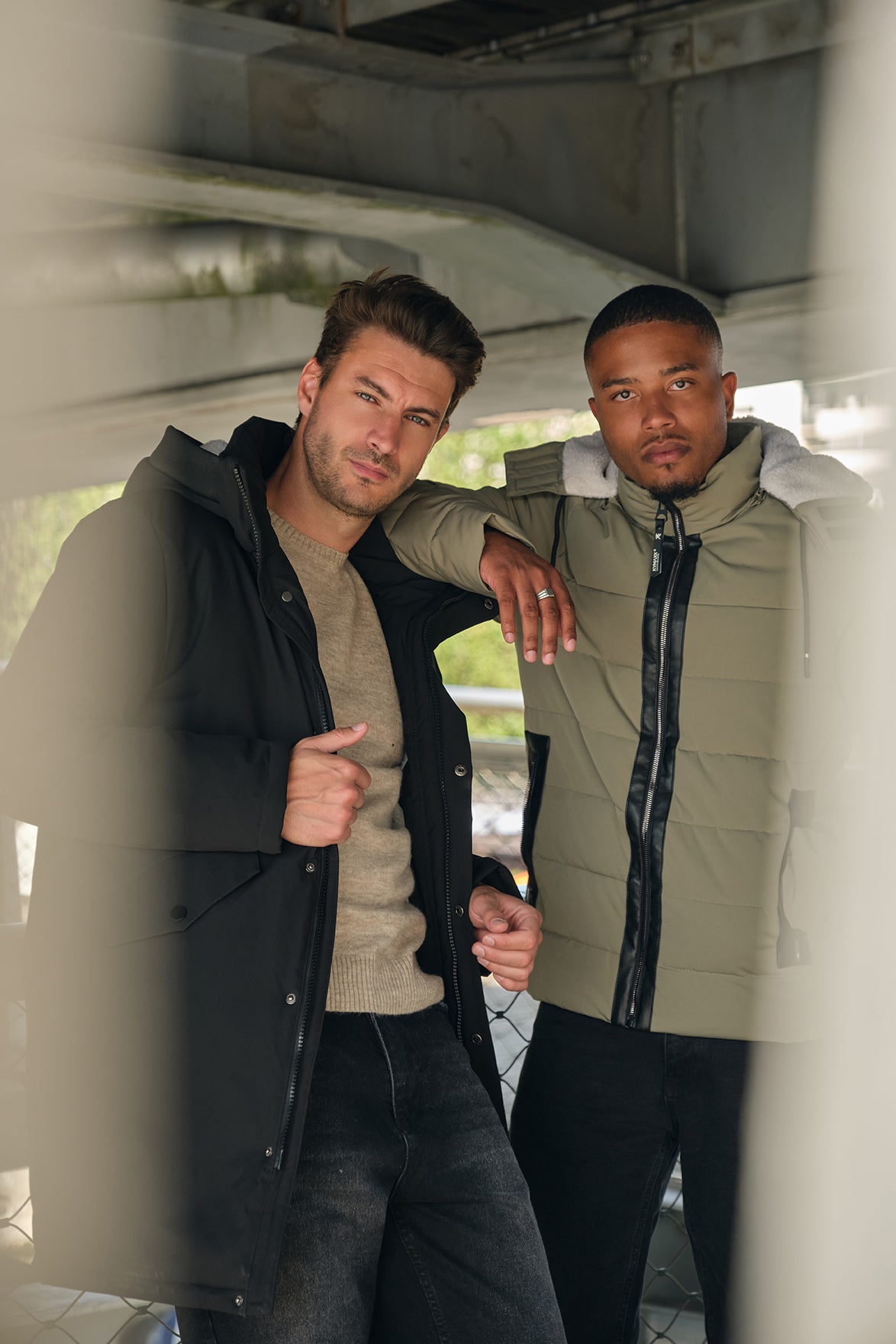 Parka longue noir homme à capuche HUGUES