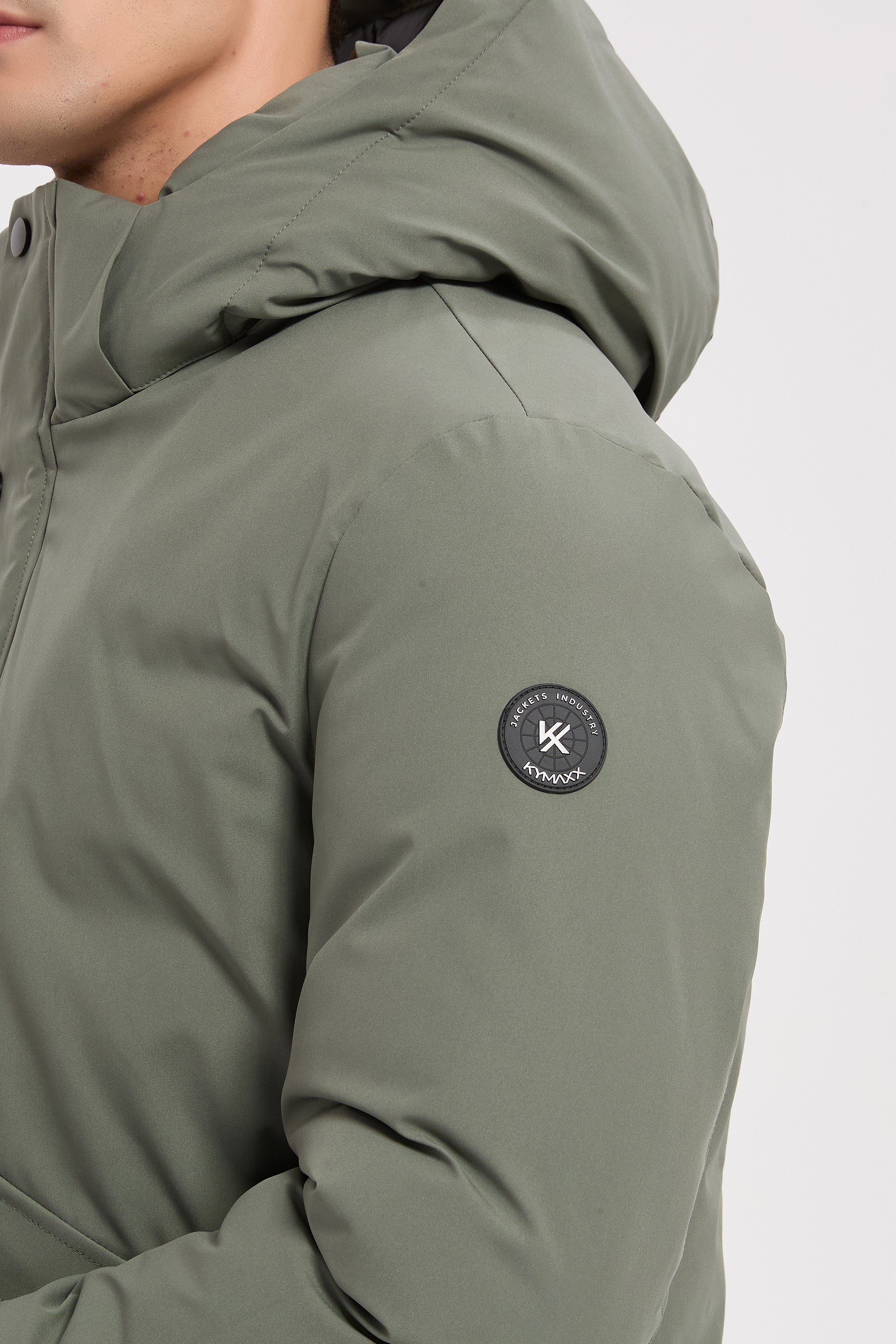 Parka longue vert homme à capuche HUGUES