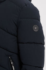 Doudoune bleu marine homme à capuche LÉON