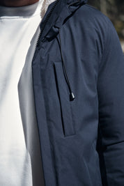 Parka bleu foncé homme doublée sherpa LOÏC