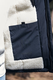 Parka bleu foncé homme doublée sherpa LOÏC