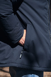 Parka bleu foncé homme doublée sherpa LOÏC