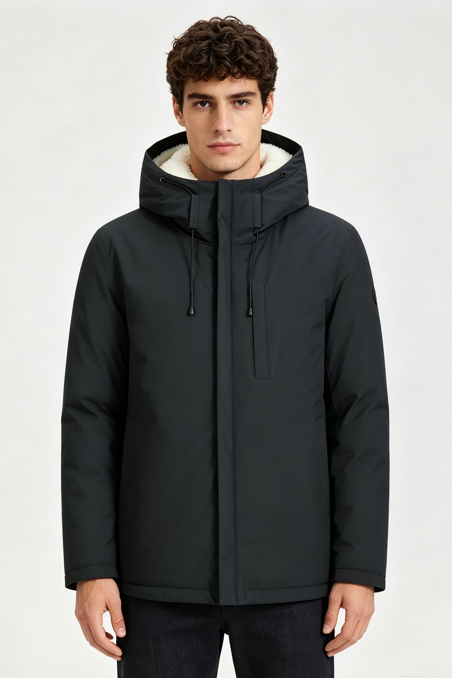 Parka gris foncé homme doublée sherpa LOÏC