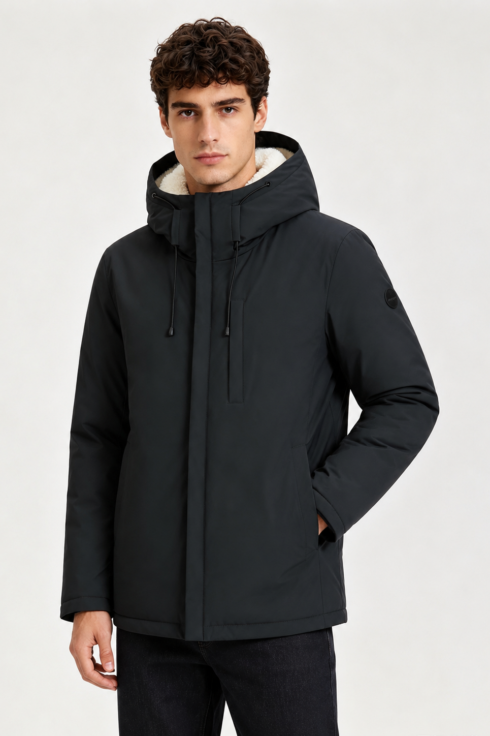 Parka gris foncé homme doublée sherpa LOÏC