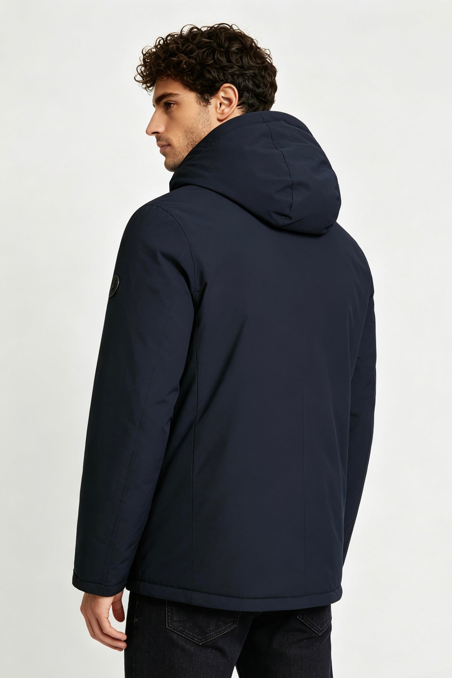 Parka bleu foncé homme doublée sherpa LOÏC