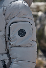 Doudoune gris clair homme à capuche CHARLES