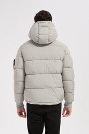 Doudoune gris clair homme à capuche CHARLES