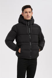 Doudoune noir homme à capuche CHARLES